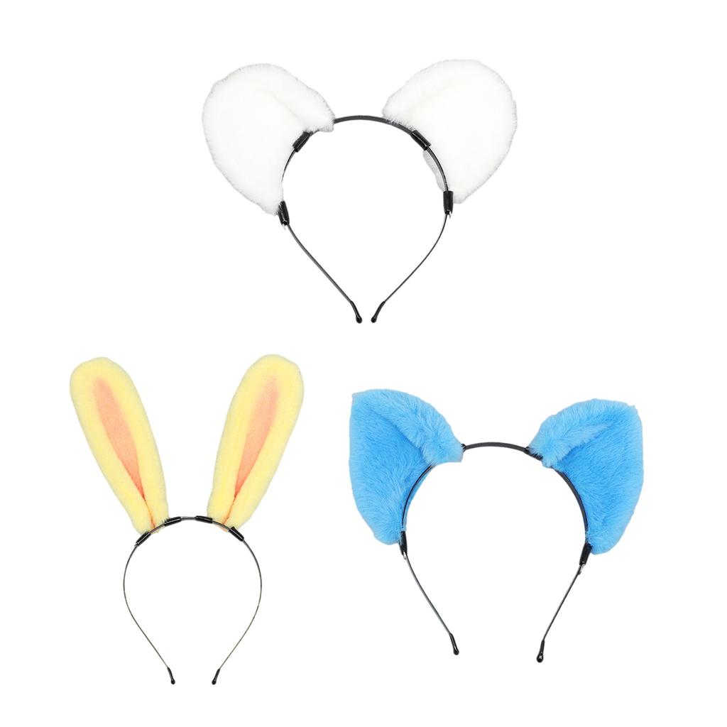 Cartoon Ear Headband for Halloween KC Maid Hairhoop RolePlaying Props Hairband Costume Accessories Cosplay Headpiece