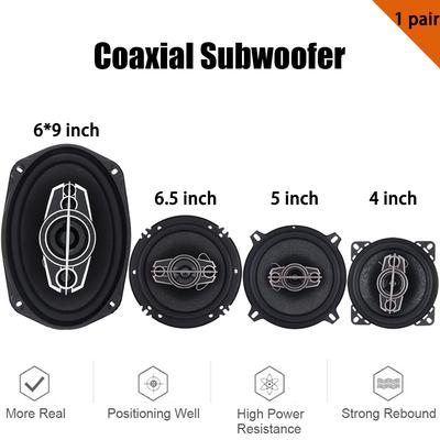 1 par 4/5/6.5/6*9 polegadas alto-falante de carro hifi coaxial subwoofer porta do veículo áudio música estéreo gama completa frequência alto-falante automóvel