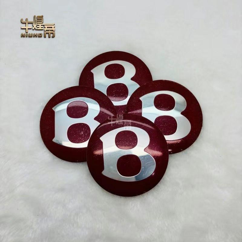 For Bentley LOGO Wheel Decoration Cover Car Accessories Auto Rim Cover Hubcaps Bentayga and Mulsanne Car logo Stickers 56mm65mm