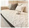 Sofa Seat Slipcovers Solid Color Plush Jacquard Housse Canape Dangle Sofa Protector Home Decor Fleece Sofa Cover for Winter Warm