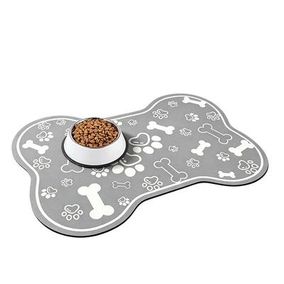 Waterproof Quick Dry Diatomaceous Earth Pet Mat Non Slip Rubber Back Absorbent Placemat for Pet Feeding Bowl
