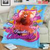 Cute Turning Red Mei Red Panda Cartoon Graffiti Print Soft Flannel Throw Blanket Lightweight Warm Sofa Couch Bed Home Decor Cover