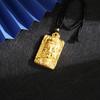 Buddha Head Ksitigarbha Black Rope Half Face Square Brand Men and Women National Fashion Necklace Pendant