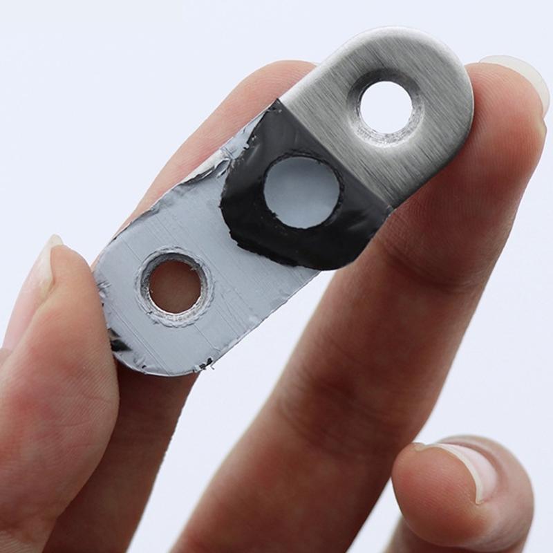 20pcs Flat Straight Brace Brackets Sturdy Stainless Steel Mending Plates Home Accessory for Wood Furniture Daily Use