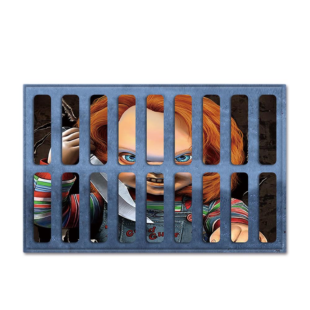 Hot Sale Halloween Series Manhole Clown 3D Thriller Grimace Non-Slip Floor Mat Bathroom Door Mat Factory
