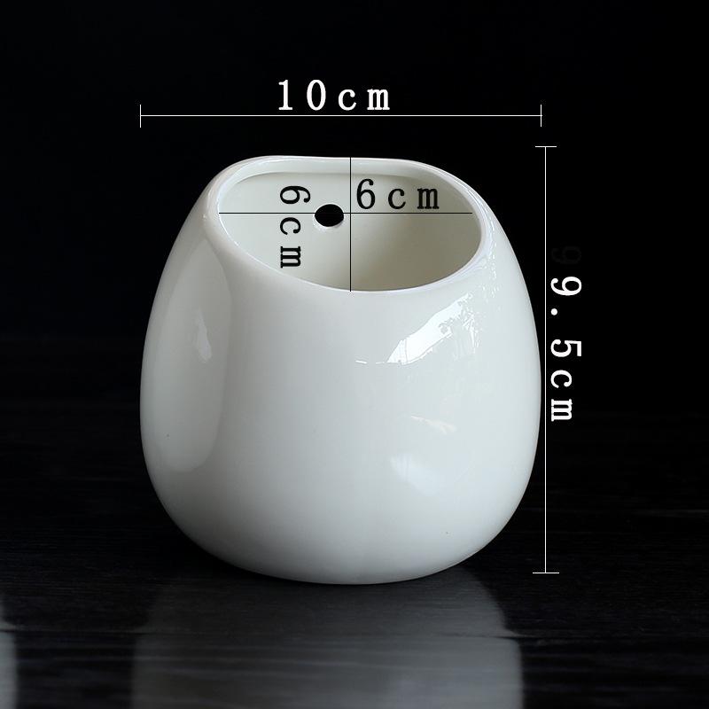Japanese Style Japanese Style New Creative Wall-Mounted Flower Pot Ceramic, Nursery Plant Hydroponic Flower Pot White Meat Flower Device Single product