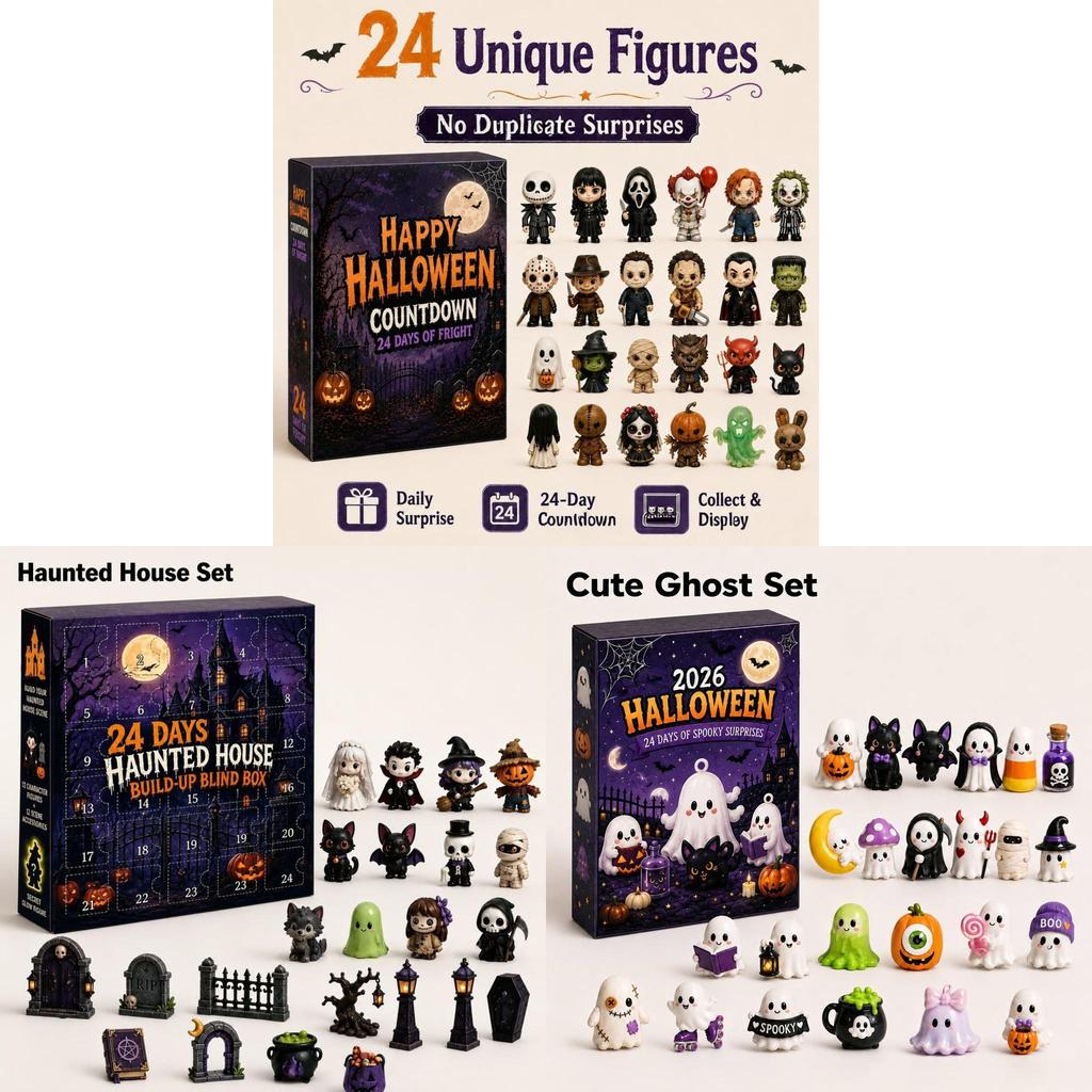 Halloween Surprise Countdown Calendar Acrylic Decor With Ghost For Festive Home Decor