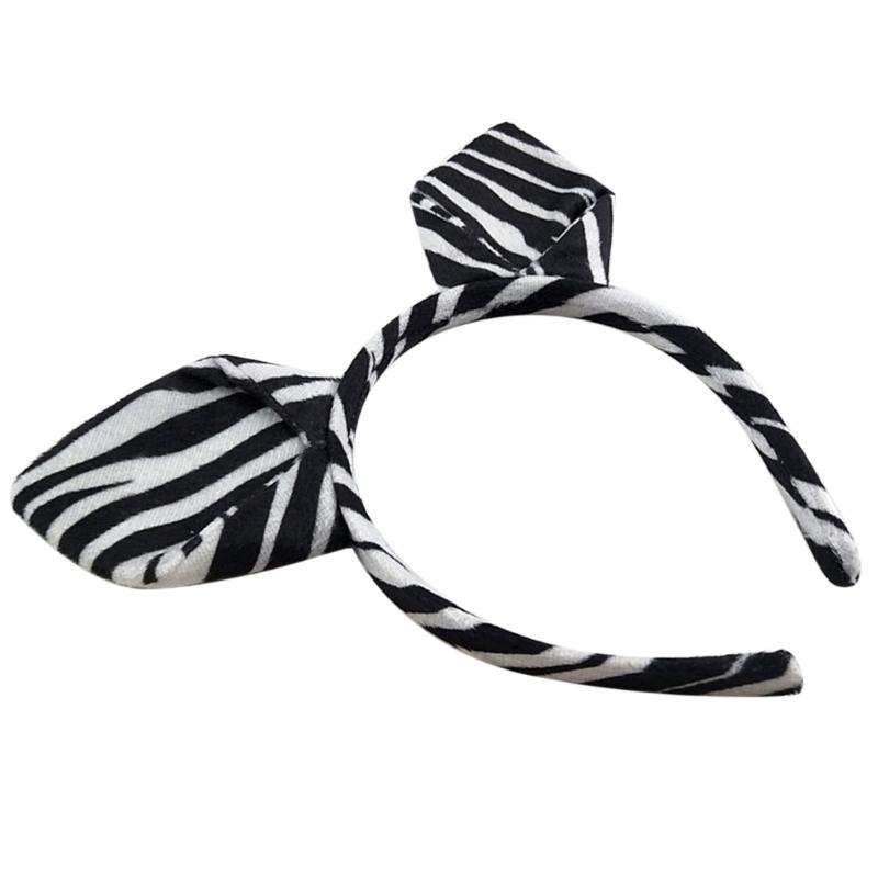 

Animal Headbands Striped Cartoon Zebras Ears Hair Hoop Cute Hair Accessories Party Photo Props 1