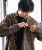 Jemeot Pretzel Oversized Check Shirt Brown Kjls2599