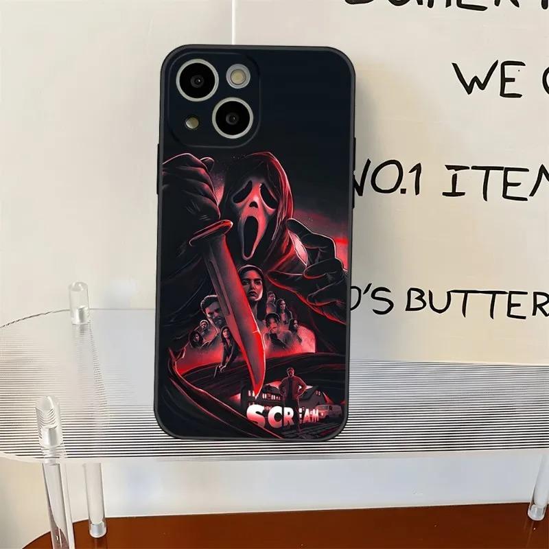 Ghostface Horror Scream Art Phone Case For iPhone 16 15 14 13 12 11 Pro Max XS X XR 7 8 SE Back Cover