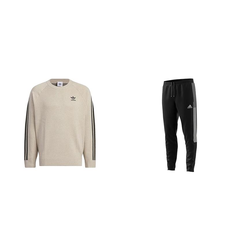 

Adidas Тренировочный спортивный костюм для футбола в стиле ретро с полосками по бокам, унисекс-спортивный костюм IX7816+-GM7356