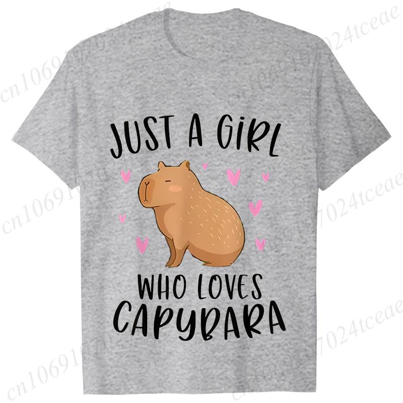 Capybara Sună Tricouri pentru Femei Amuzant Capibara Rozător Iubitor de Animale Umor Tricouri Vară Mânecă Scurtă Îmbrăcăminte Femei
