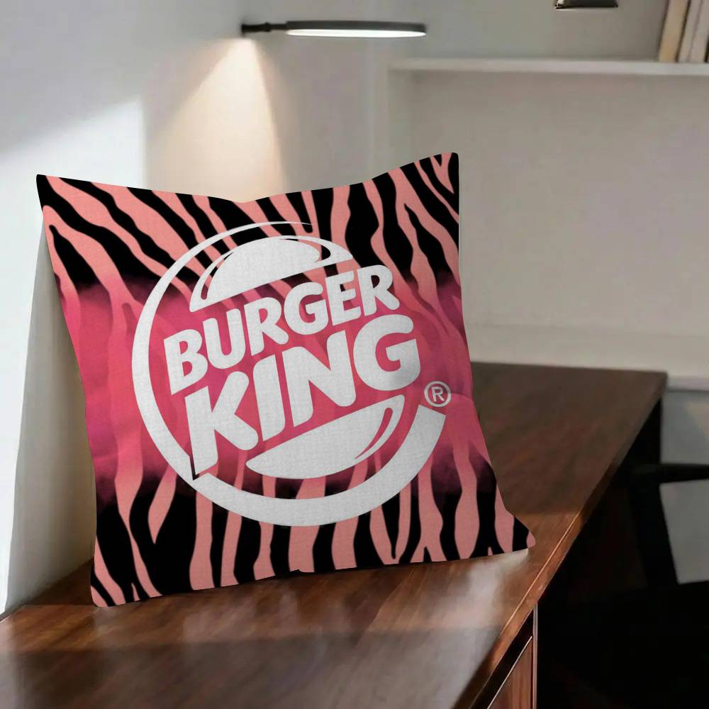 Pillow anime Cushion Cover x Polyester Sofa Cushions Decorative Throw Pillows Home Decoration Pillowcover Logo Burger King