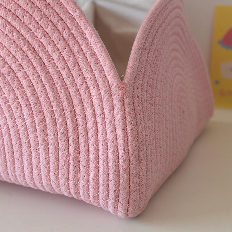 Minimalist Woven Portable Multi-Purpose Cotton Rope Organizer Basket: Handbag for Working Moms