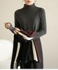 Women's Warm Long Sleeve Semi-High Collar Shirt - Autumn/Winter Style, Class A, 300g