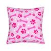 Colorful Paw Print And Bone Pillowcases Fashion Pillow Case For Sofa Bedroom Home Decor Comfy Pillow Cover