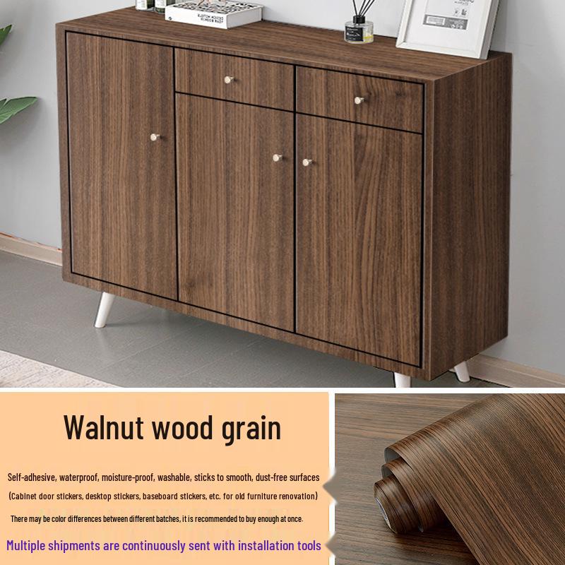 Selbstklebende Tapete mit Massivholzmaserung für Möbel- und Schrankrenovierung