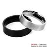 Glory_Arden Non-Tarnishing/Hypoallergenic Surgical Steel 6Mm Black/Silver Ring