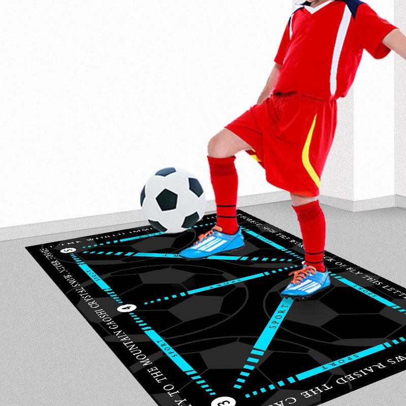 Football Footsteps Training Non-Slip Floor Mat Household Diatom Mud Sports Ball Control Footsteps Carpet Indoor Sound Insulation Fitness Mat 40*60cm