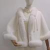 Winter Warmer Umhang Kunstpelz Formelle Partyjacke Schal für Damen Eleganter täglicher Abendessensumhang Kunstpelzmantel Abschlussball-Bolero Damenmäntel