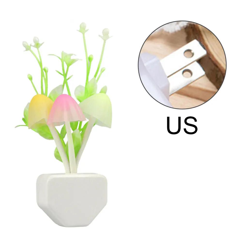 

Новинка светодиодный ночник с автоматическим датчиком энергосберегающий розовый цветок грибной светильник для спальни гостиной кухни Night Light