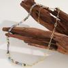Elegant Mixed Color Stone Dopamine Beaded Necklace for Women - Rainbow Niche Fashion Clavicle Chain