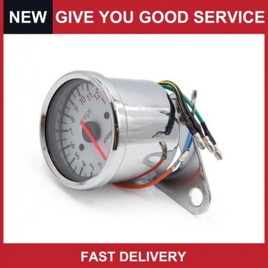 Universal 0-13000RPM Motorcycle Motorbike Tachometer Gauge trument Pack of 1