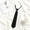 Cotton Solid Color Tie With White Stripe For Japanese School Style Students And Casual Wear