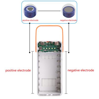 No Battery 18650 Power Bank Box No Soldering 28-Slot Flat Head 18650 Battery Storage Case Power Charging Housing
