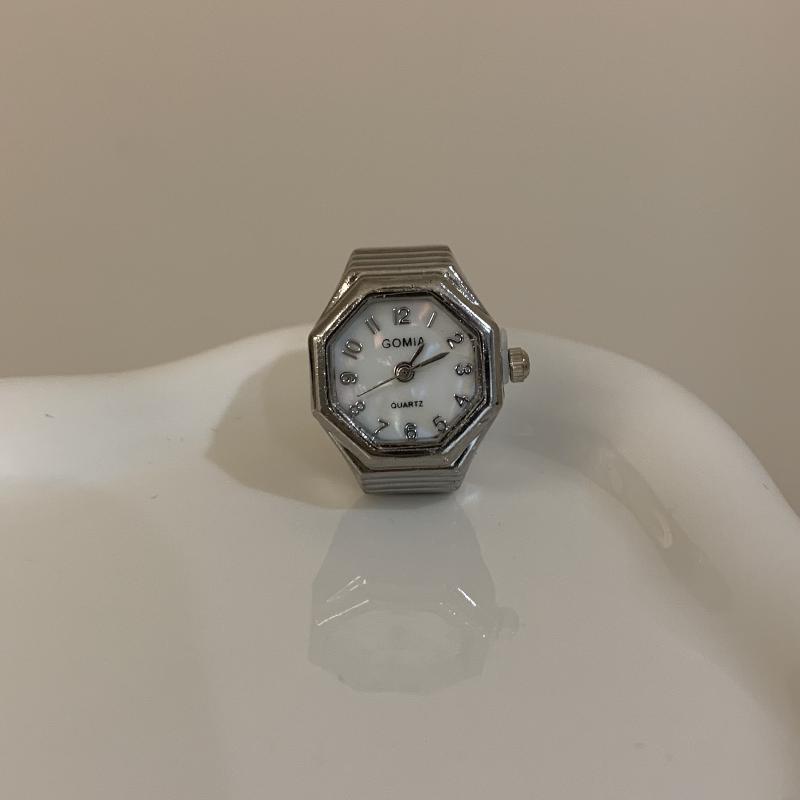 Ring Watch New Hot Selling Mini Finger Watch Creative Alloy Shell Finger Square Dial Couple Men And Women