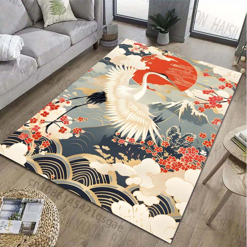 Heron 3D HD Print Large Area Carpet for Living Room Cartoon Childrens Bedroom Sofa Doormat Kitchen Floor Rug Anti-slip Decor Mat