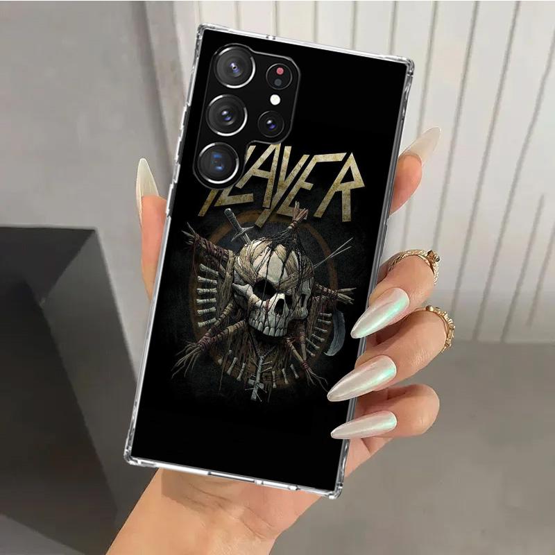 Slayer Heavy Metal Rock Band Phone Case for Samsung Galaxy S26 S24 S23 Ultra S25 Edge S22 S21 Plus S20 FE + Soft Print Shell Fun