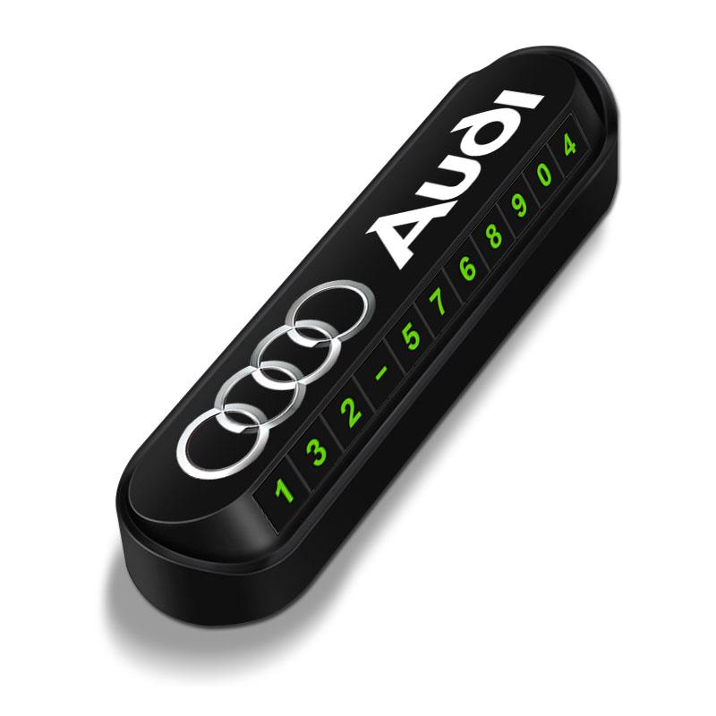 1Pcs New Car Temporary Parking Card Plate Badge Car Styling for Audi S5 S6 S7 S4 S8 TT TTS A4 B8 A3 B6 A6 C7 C6 B7 Q5 Q7 C5 A5 B5 A7 A1