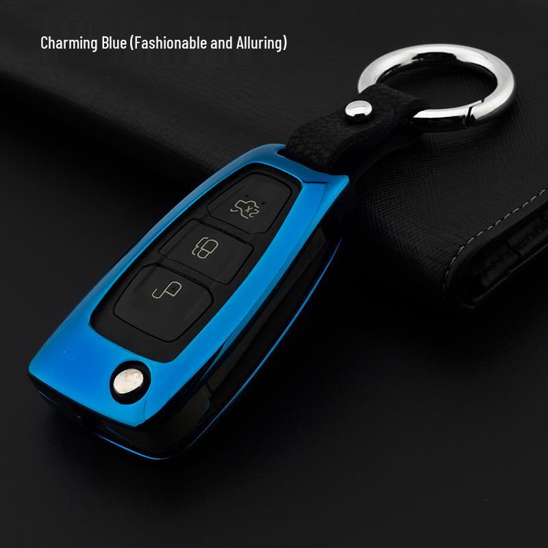 Metal Car Key Cover for Ford Models: Focus, Kuga, Ecosport, Mondeo