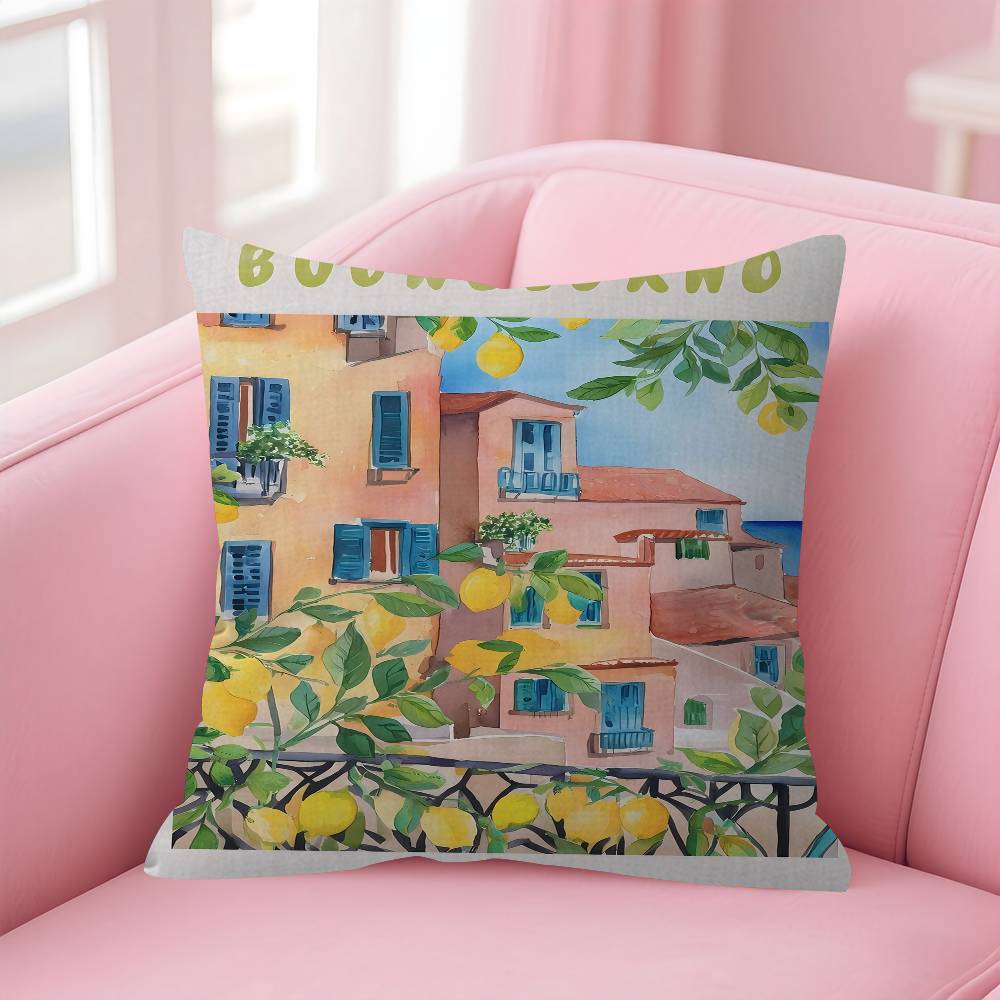 La Dolce Vita Lemon Pillow Gift Home Office Decoration Pillow Bedroom Sofa Car Cushion CoverPillow Case