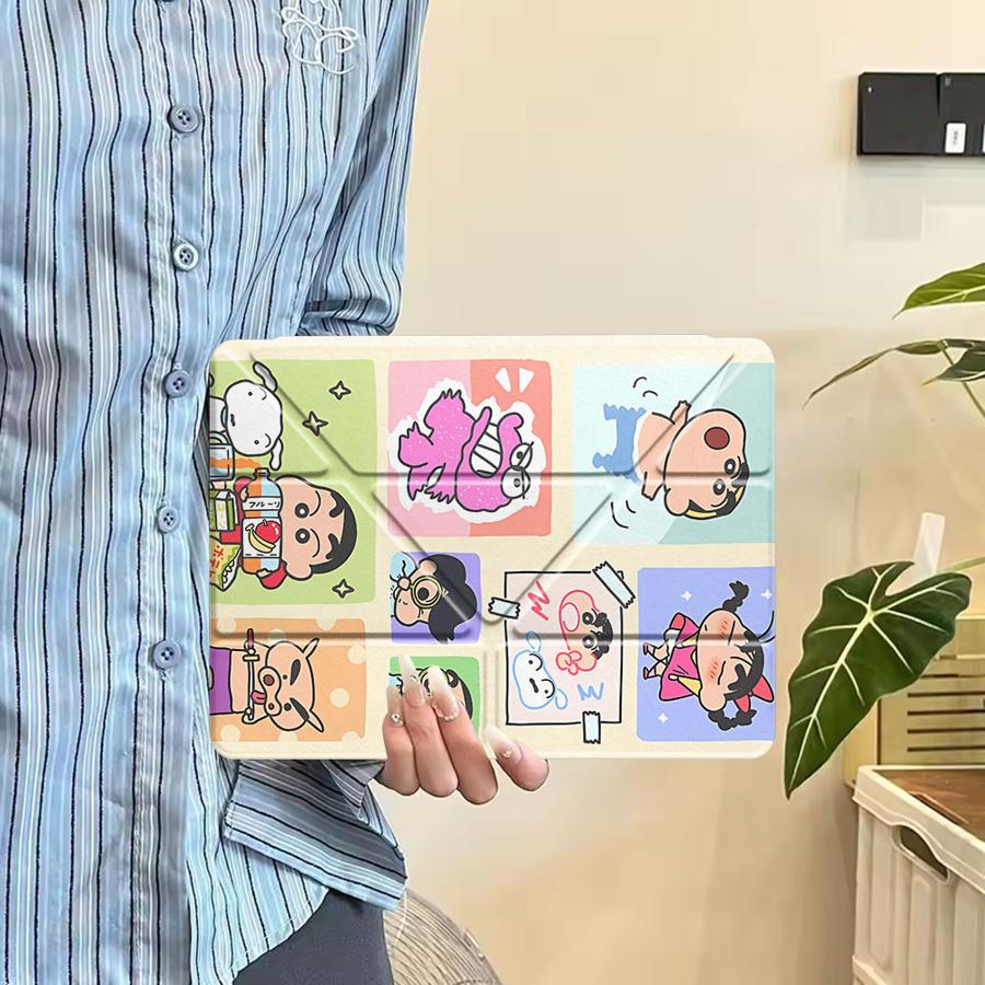 Cra-yons Shin-chans Tablet Case For iPad Pro 2025 Pro 11th 10th 9th 8th 7th 12.9inch Air 4 5 M3 M2 1 2 M4 11inch Mini 6 7 Holder