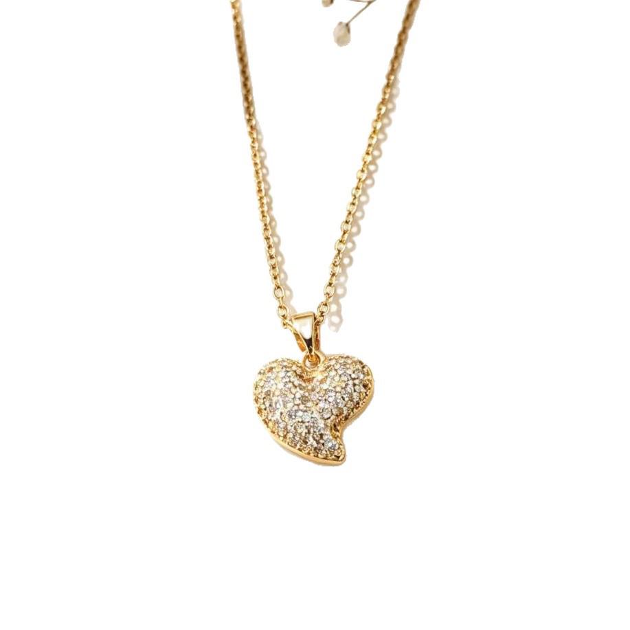 Cross Heart Luxury Necklace: Elegant Pendant for Women - Niche Design Sweater & Clavicle Chain