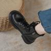 Black Martin boots women's new autumn and winter velvet British style boots thick-soled short boots spring and autumn single boots