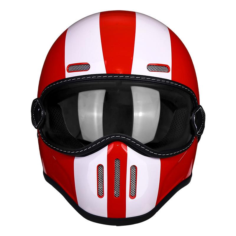 Best-selling fiberglass small helmet body retro helmet for motorcycle cruising, scooter, full-face helmet for men and women