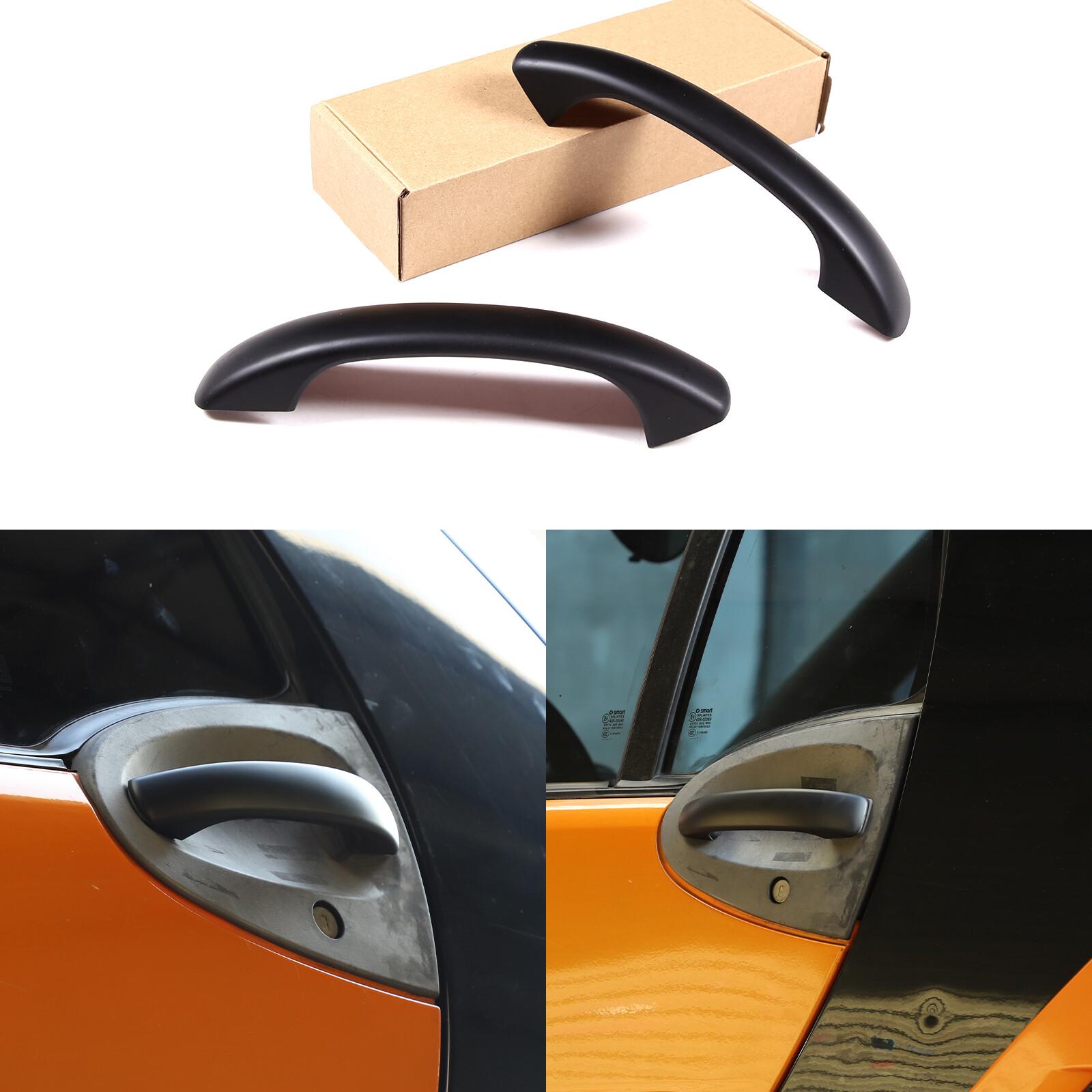 Matte Black Outer Door Handle Cover Trim For Benz Smart Fortwo 451 2009-2015