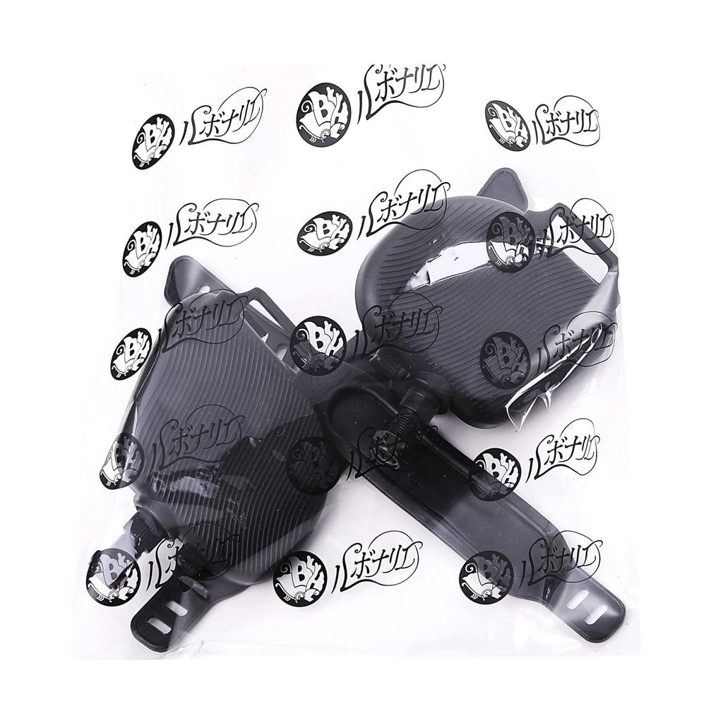 Rubonarie Exercise Bike Pedals, Spin Bike, Exercise, Fitness, Replacement Set (Left and Right) (Black, 1/2" Thread Diameter, 12mm Shaft Length)