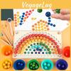 Clamp Wooden Rainbow Beads Educational Toy For Kids Skills Concentration