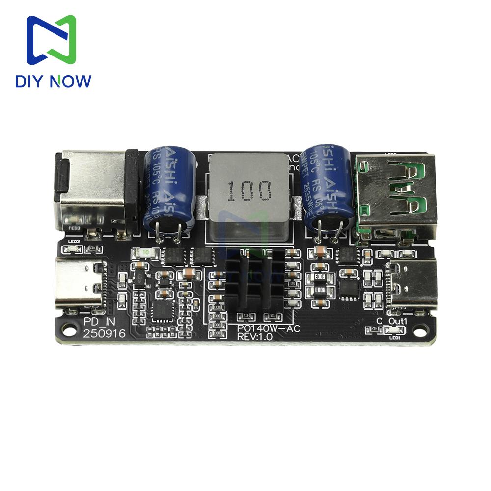 PD 140W High-Power DC Step-Down Charging Module Dual-Port Fast USB Charger Full Protocol Fast Charging PD3.1, QC3.0, QC4, QC4+