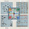 Five-in-a-Row Folding Educational Board Game for Kids: Tabletop Chess, Checkers, Flying Chess, and Go.