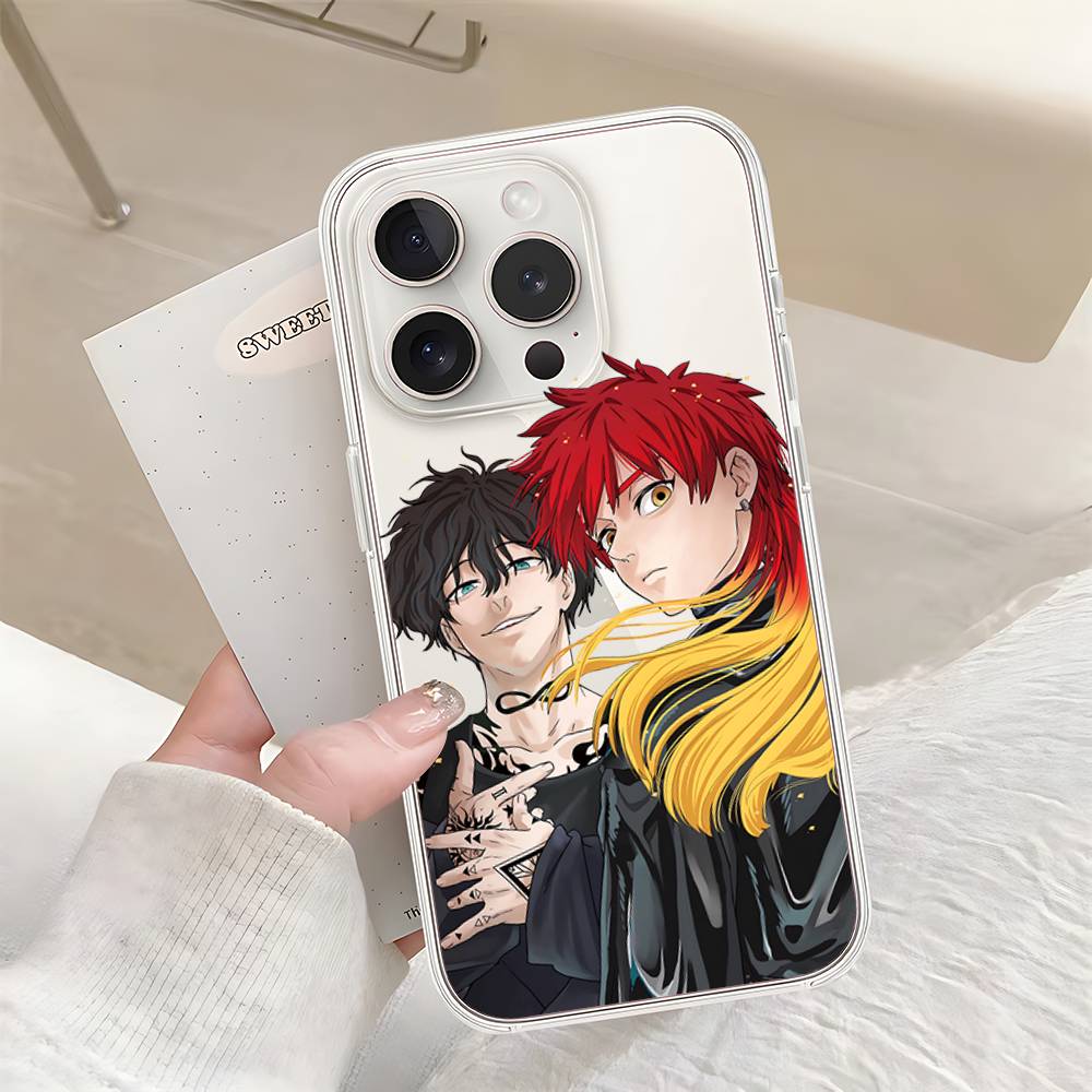Amine W-WINDs BREAKERs Phone Case For IPhone 17 16 15 14 Plus 13 12 11 Pro Max Phone Back Cover Transparen