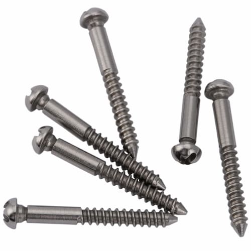 Musiclily Ultra 33x3.5mm Stainless Steel Tremolo Unit Bridge Screws for PRS Electric Guitars, Original Color (Set of 6)