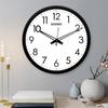Sober 12-inch Plastic and Glass Silent Movement Wall Clock (Black Frame)