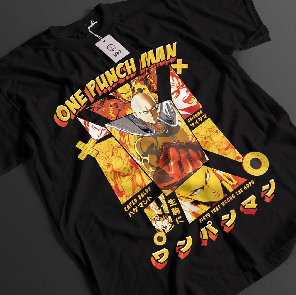 

One Punch Man Shirt Saitama Tshirt Genos T-Shirt Fubuki Top Garou Anime Tee 3XL