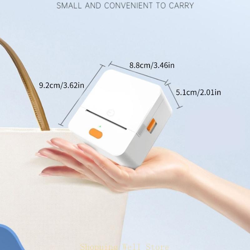 KX4B Label Maker Machine with Label Paper Inkless Thermal Label Maker Easy To Use for Home, Office, Business Labelling
