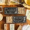 6pcs Botanical Wood Stamps Set, Floral Imprint Journal Seals, English Letter DIY Crafts